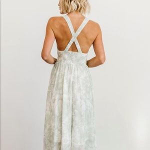 Beautiful white and light sea foam green maxi dress.